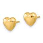 14k 8.6mm Polished Heart Post Earrings