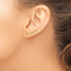 14k Polished Infinity Ear Climber Earrings