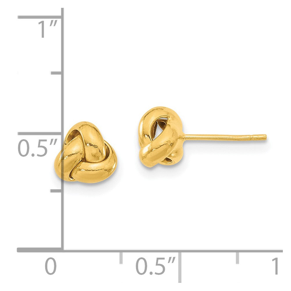 14k 7mm Polished Love Knot Post Earrings
