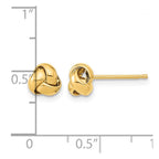 14k 6.5mm Polished Love Knot Post Earrings