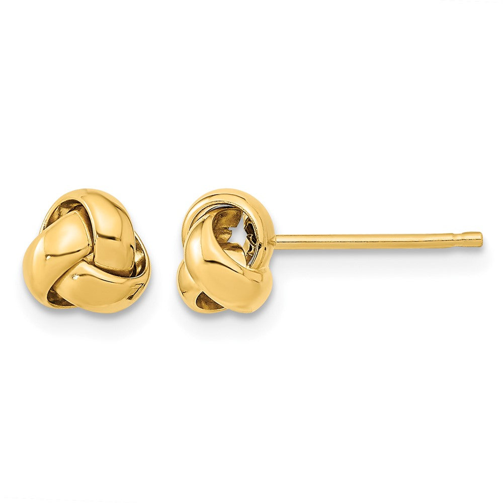 14k 6.5mm Polished Love Knot Post Earrings