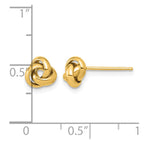 14K 6.5mm Polished Love Knot Post Earrings