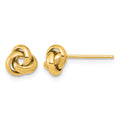 14K 6.5mm Polished Love Knot Post Earrings