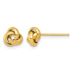 14K 6.5mm Polished Love Knot Post Earrings