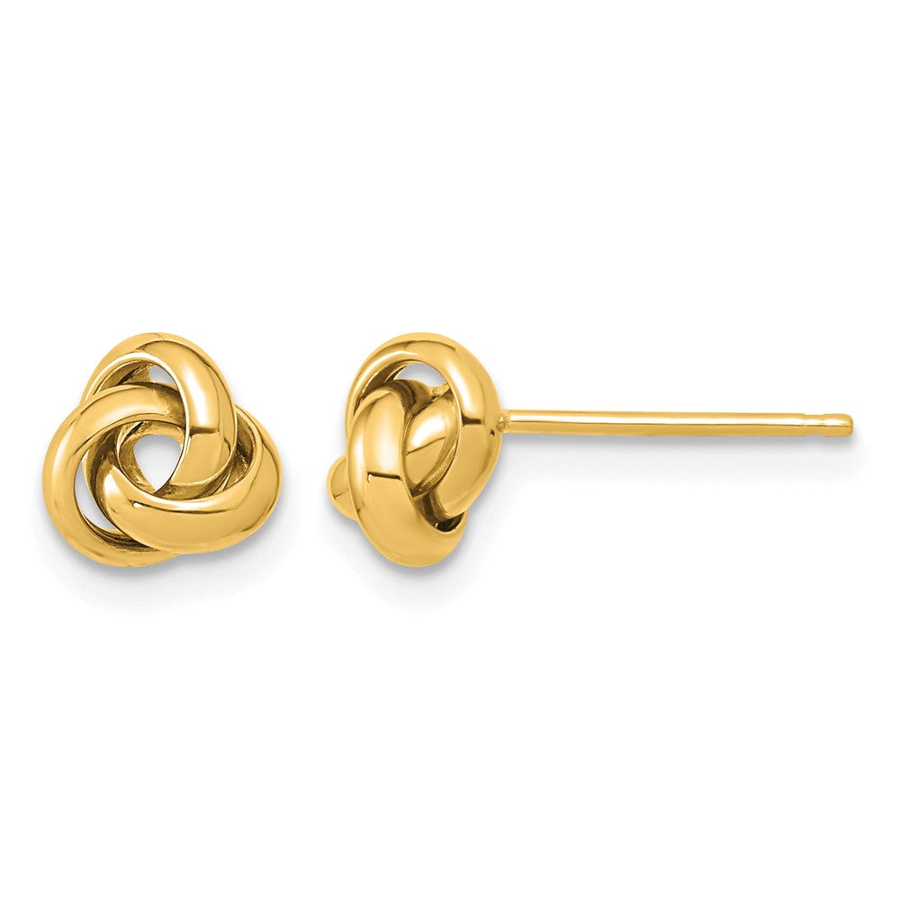 14K 6.5mm Polished Love Knot Post Earrings