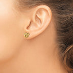 14k 10mm Polished Triple Love Knot Post Earrings