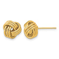 14k 10mm Polished Triple Love Knot Post Earrings