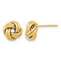 14k 9mm Polished Double Love Knot Post Earrings