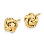 14K 9mm Polished Love Knot Post Earrings