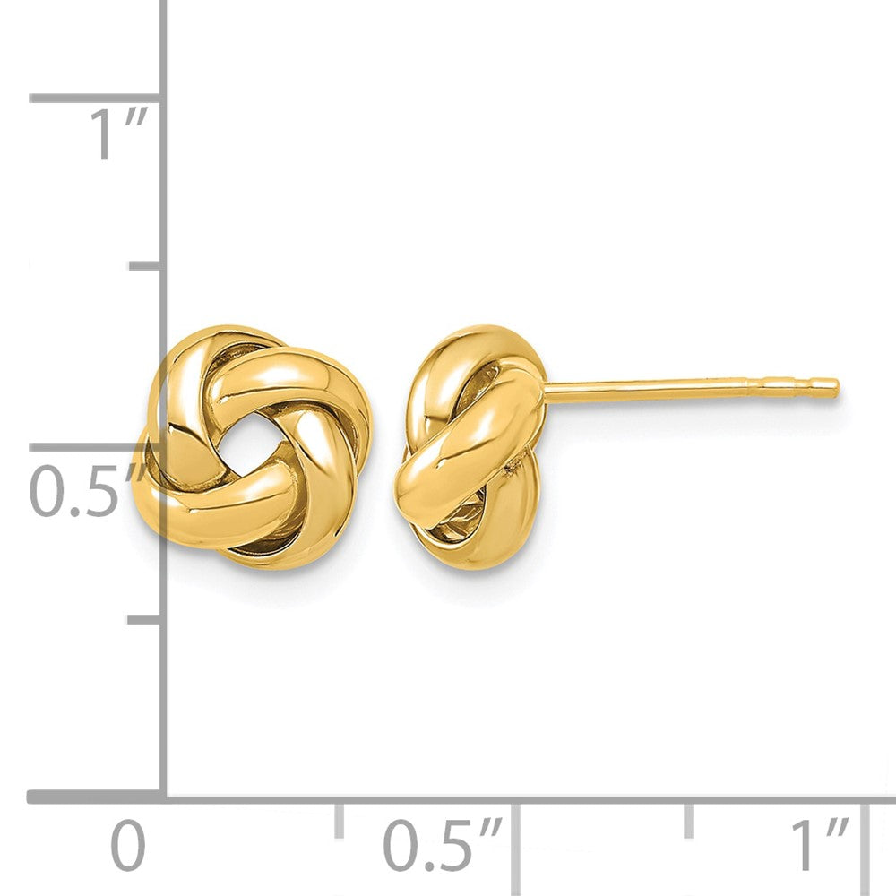 14K 9mm Polished Love Knot Post Earrings
