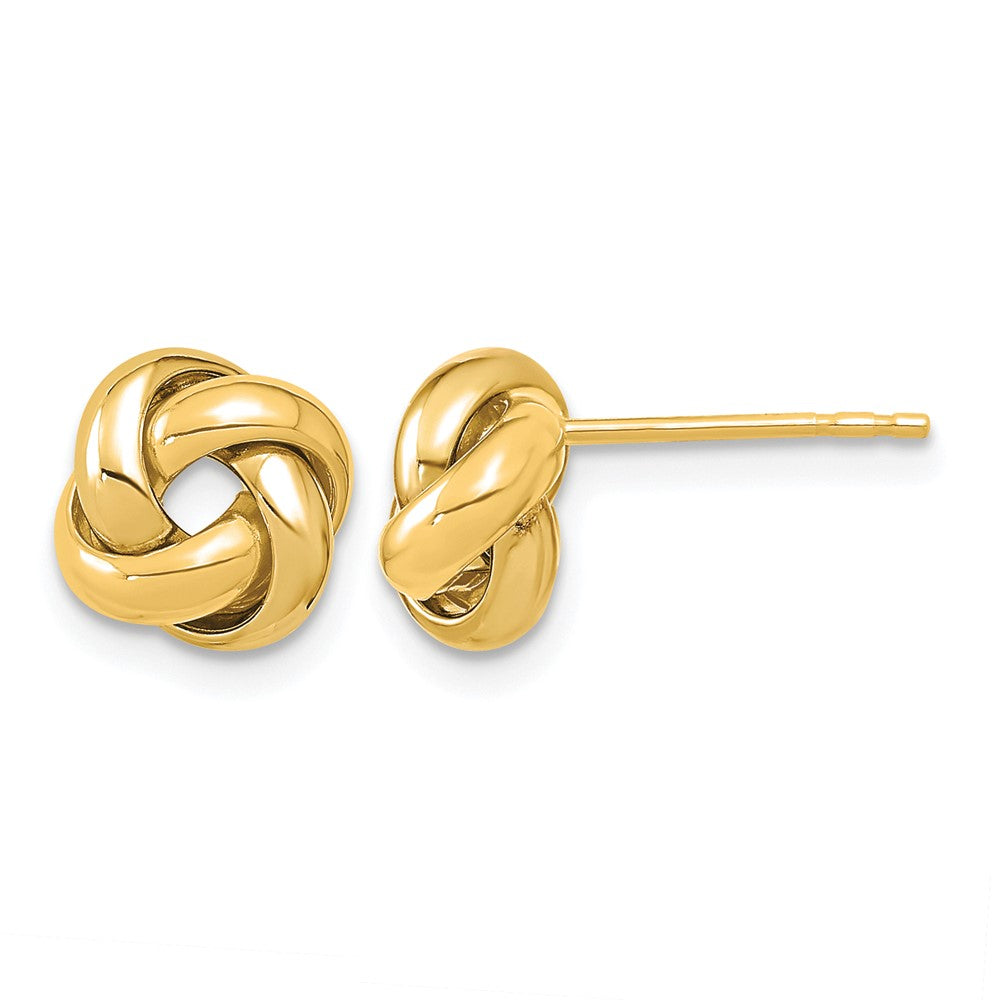 14K 9mm Polished Love Knot Post Earrings