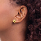 14k 10mm Polished Love Knot Post Earrings