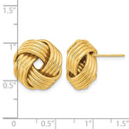 14k 17mm Polished Love Knot Post Earrings
