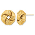 14k 17mm Polished Love Knot Post Earrings