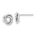 14k White Gold 8mm Polished Love Knot Post Earrings
