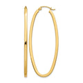 14k 2x53mm Large Oval Tube Hoop Earrings