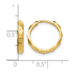 14k Diamond-cut Hoop Earrings