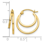 14K Double Hoop Earrings