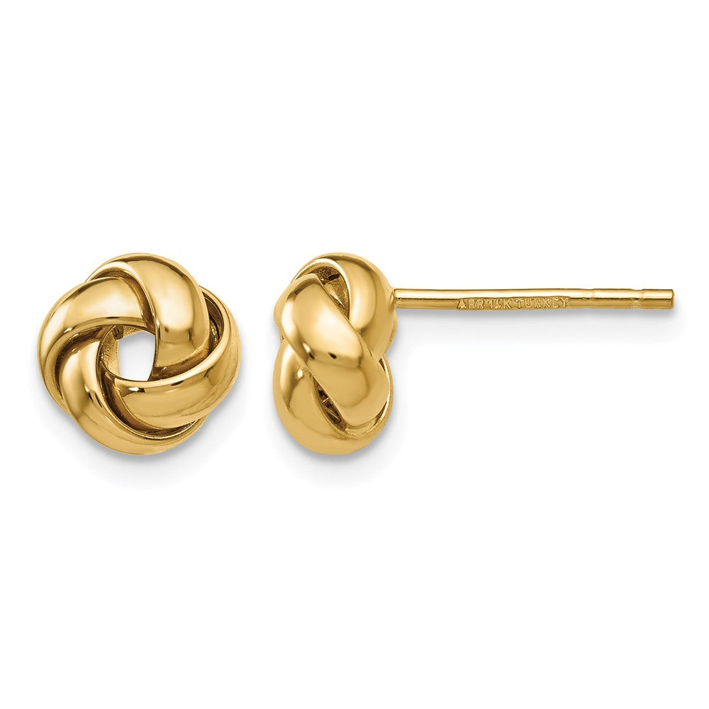 14k 8mm Polished Love Knot Post Earrings