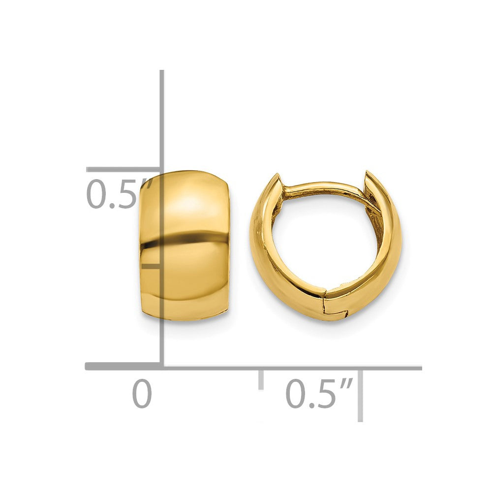 14k Round Hinged Hoop Earrings