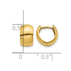 14k Round Hinged Hoop Earrings