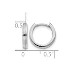 14k White Gold 1.8mm Round Hinged Hoop Earrings