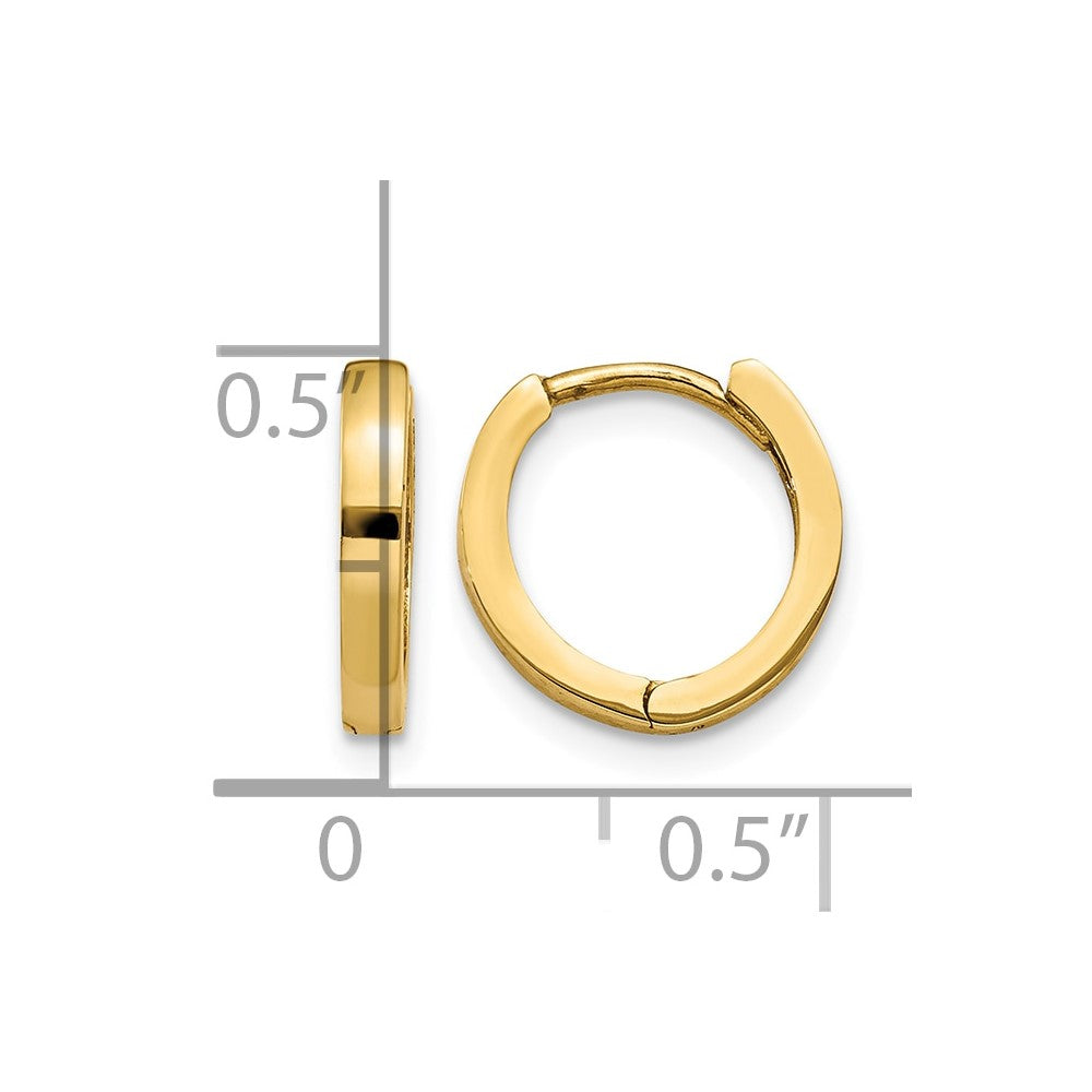 14k Round Hinged Hoop Earrings