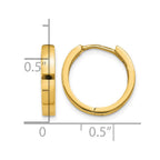 14k Round Hinged Hoop Earrings