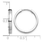 14k White Gold Hinged Earrings