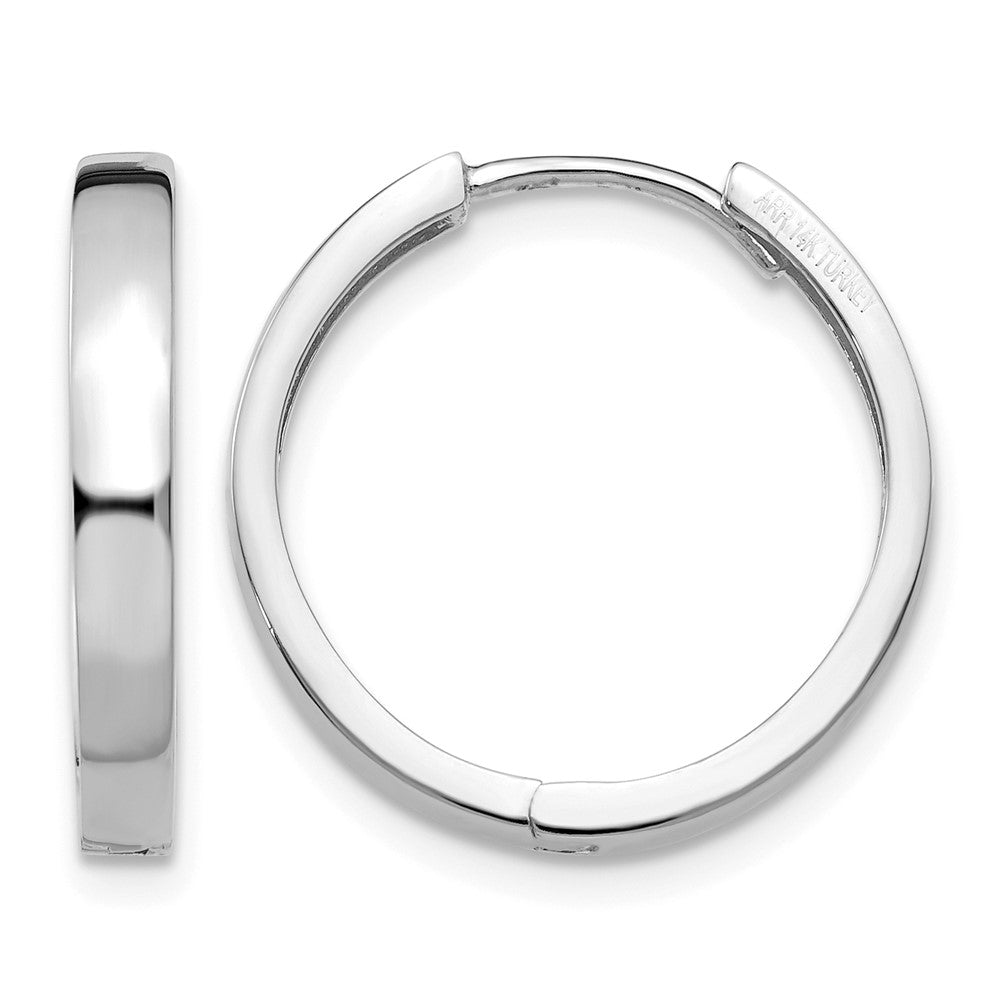 14k White Gold Hinged Earrings