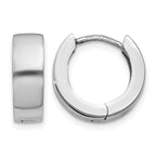 14K White Gold Hinged Hoop Earrings