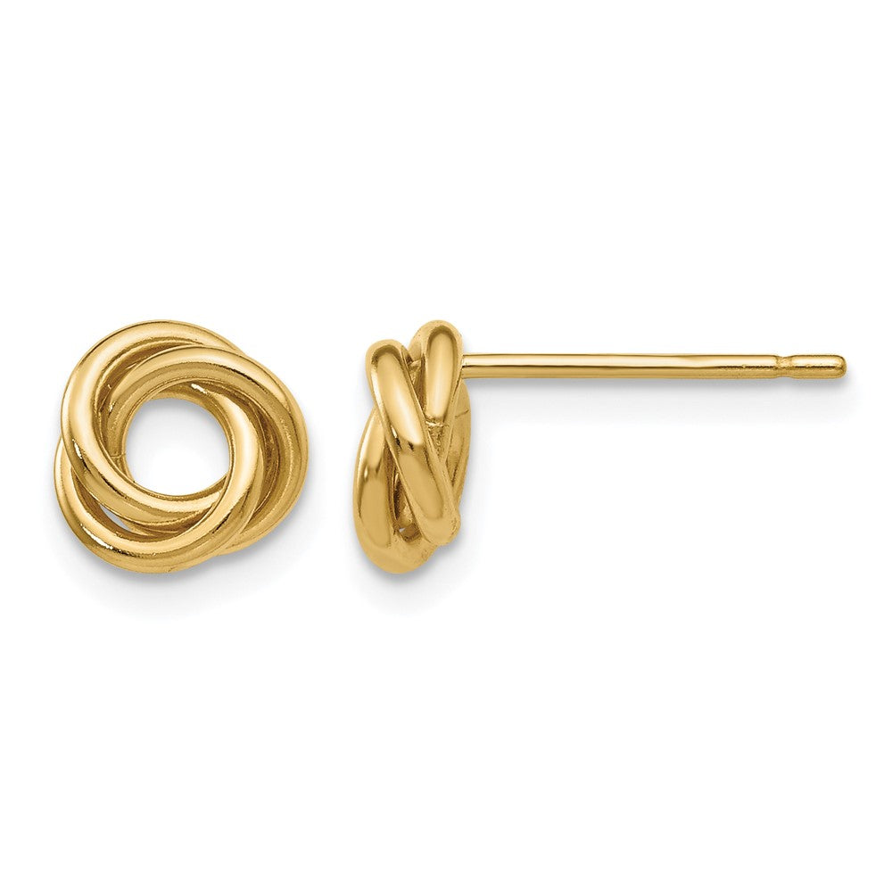 14k 8mm Polished Love Knot Post Earrings