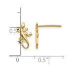 14k Polished Gecko Post Earrings