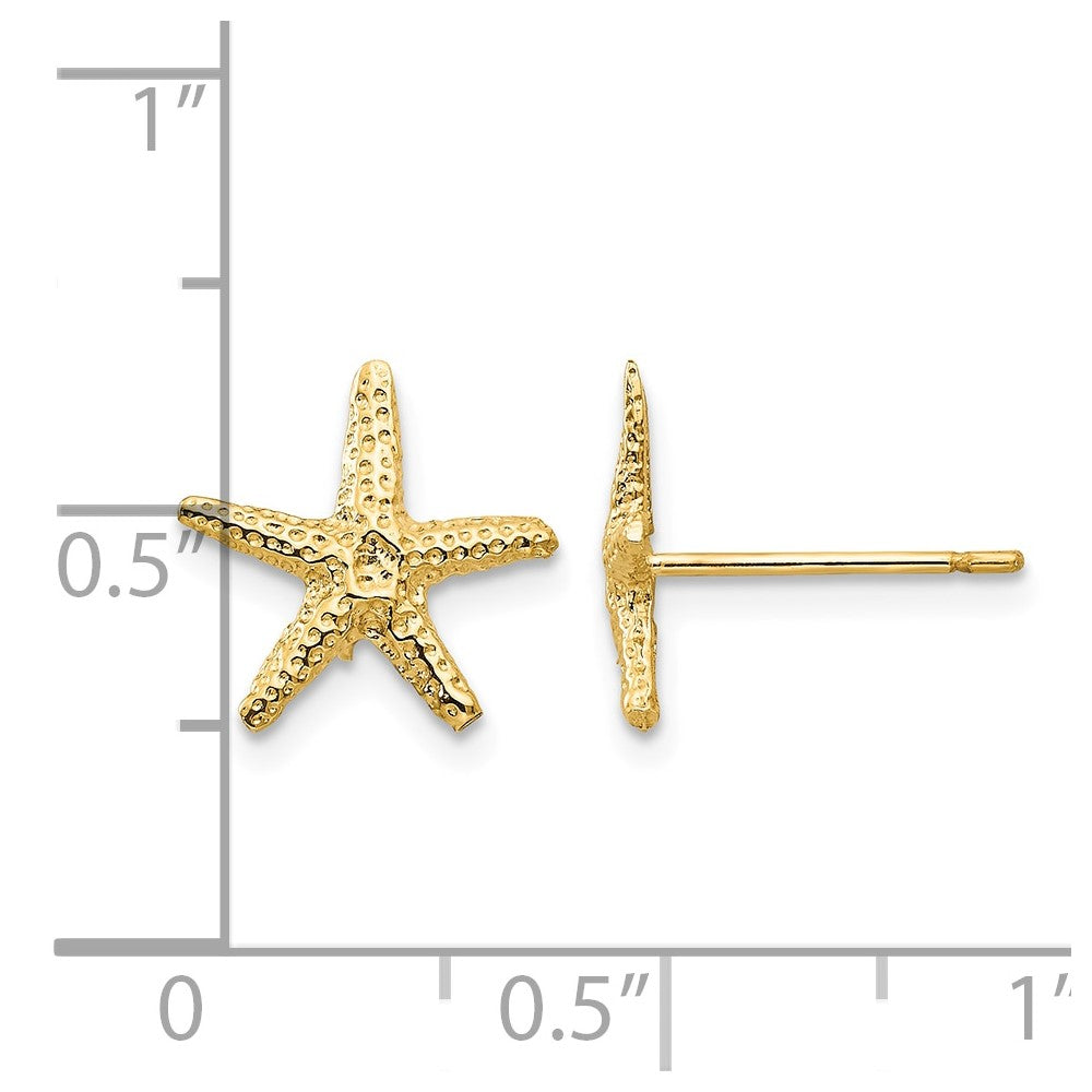 14k Starfish Post Earrings