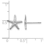 14k White Gold Starfish Post Earrings