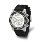 Mens Chisel White Dial Silicone Strap Chronograph Watch