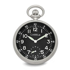 Chisel Stainless Steel Black Dial Pocket Watch