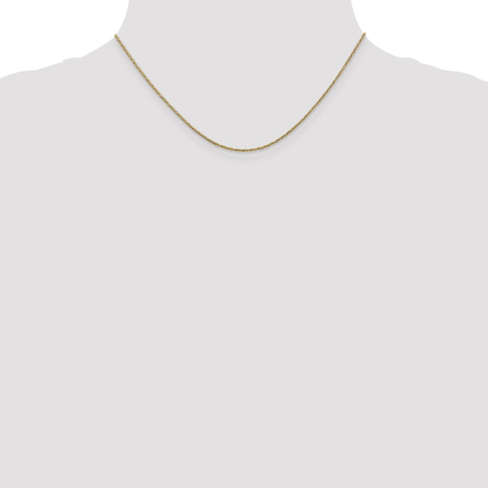 14K .95mm Twisted Box with Lobster Clasp Chain