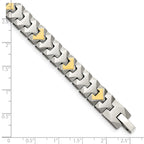 Tungsten w/10k Polished Chevron Style 8.25in Bracelet