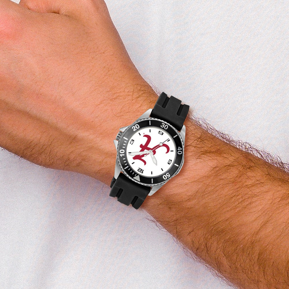 LogoArt University of Alabama Collegiate Gents Silicone Strap Quartz Watch