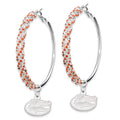 UNIV OF FLORIDA AMPED LOGO CRYSTAL EARRINGS