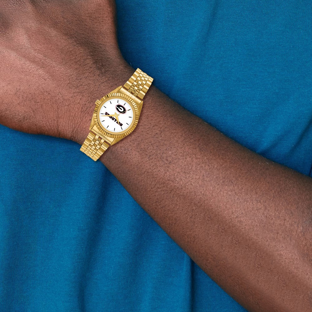 LogoArt University of Georgia Pro Gold-tone Gents Quartz Watch