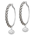 UNIV OF IOWA AMPED LOGO CRYSTAL EARRINGS