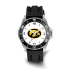 LogoArt University of Iowa Collegiate Gents Silicone Strap Quartz Watch