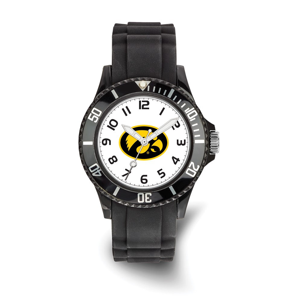 LogoArt University of Iowa Scholastic Silicone Strap Quartz Watch
