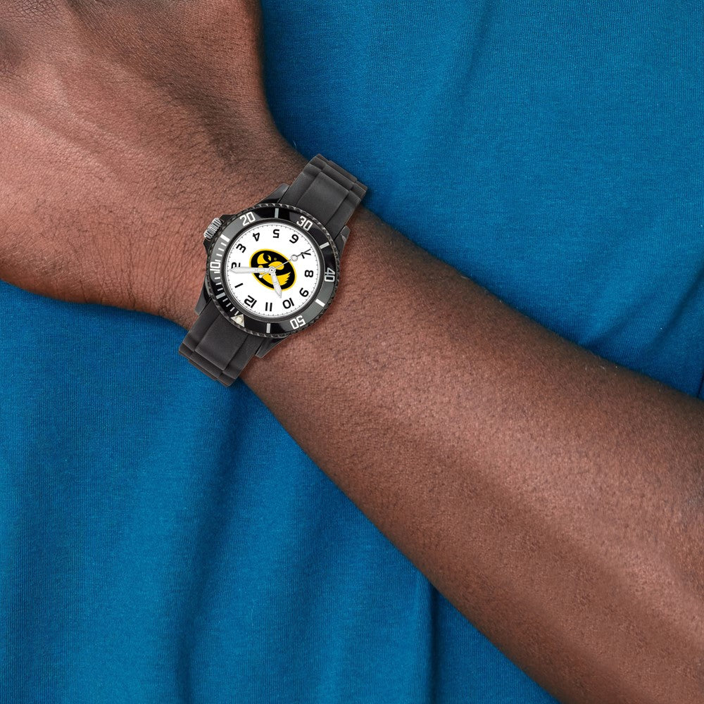LogoArt University of Iowa Scholastic Silicone Strap Quartz Watch