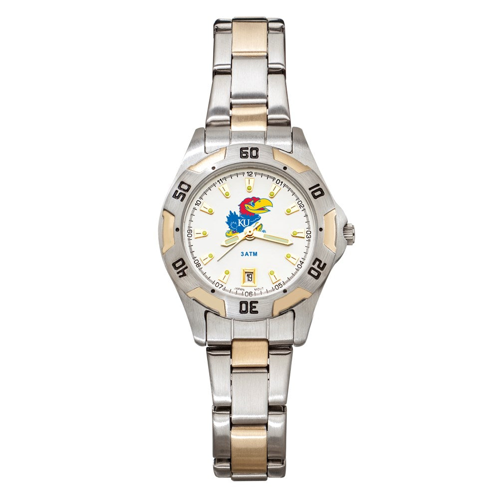 UNIV OF KANSAS ALL-PRO WOMEN'S TWO-TONE WATCH