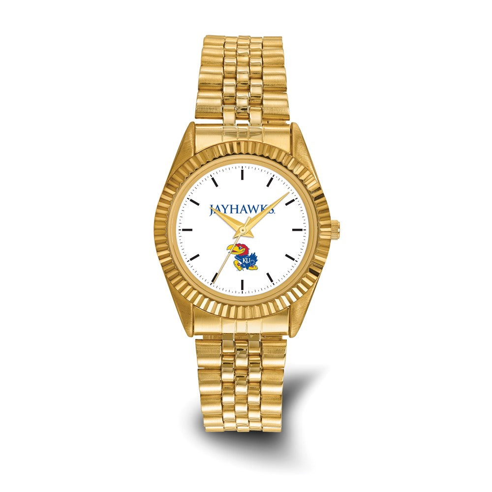 LogoArt University of Kansas Pro Gold-tone Gents Quartz Watch