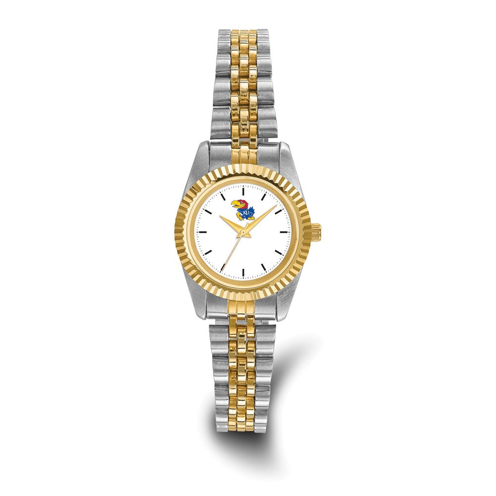 LogoArt University of Kansas Pro Two-tone Ladies Quartz Watch