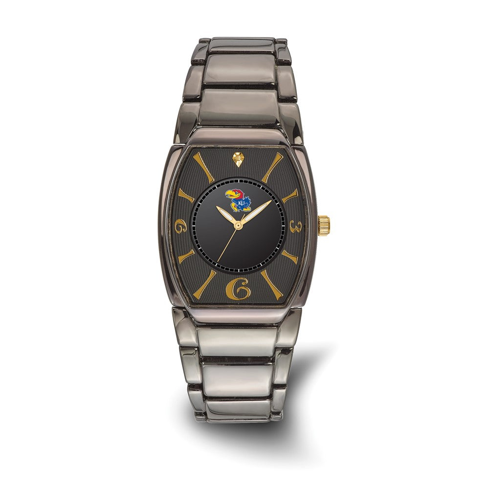 LogoArt University of Kansas Executive Black-plated Quartz Watch